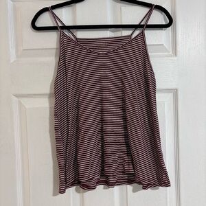 Striped Burgundy Women's Top